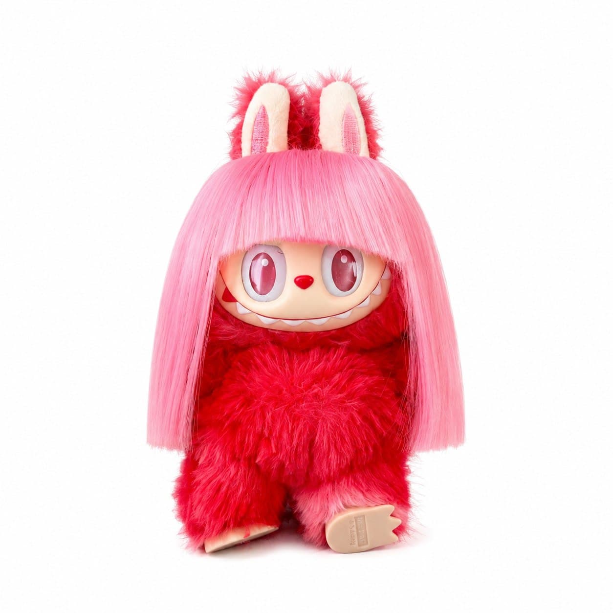 Summer Rose Red collectible doll wig compatible with 17cm collectible 17cm dolls, white background product image